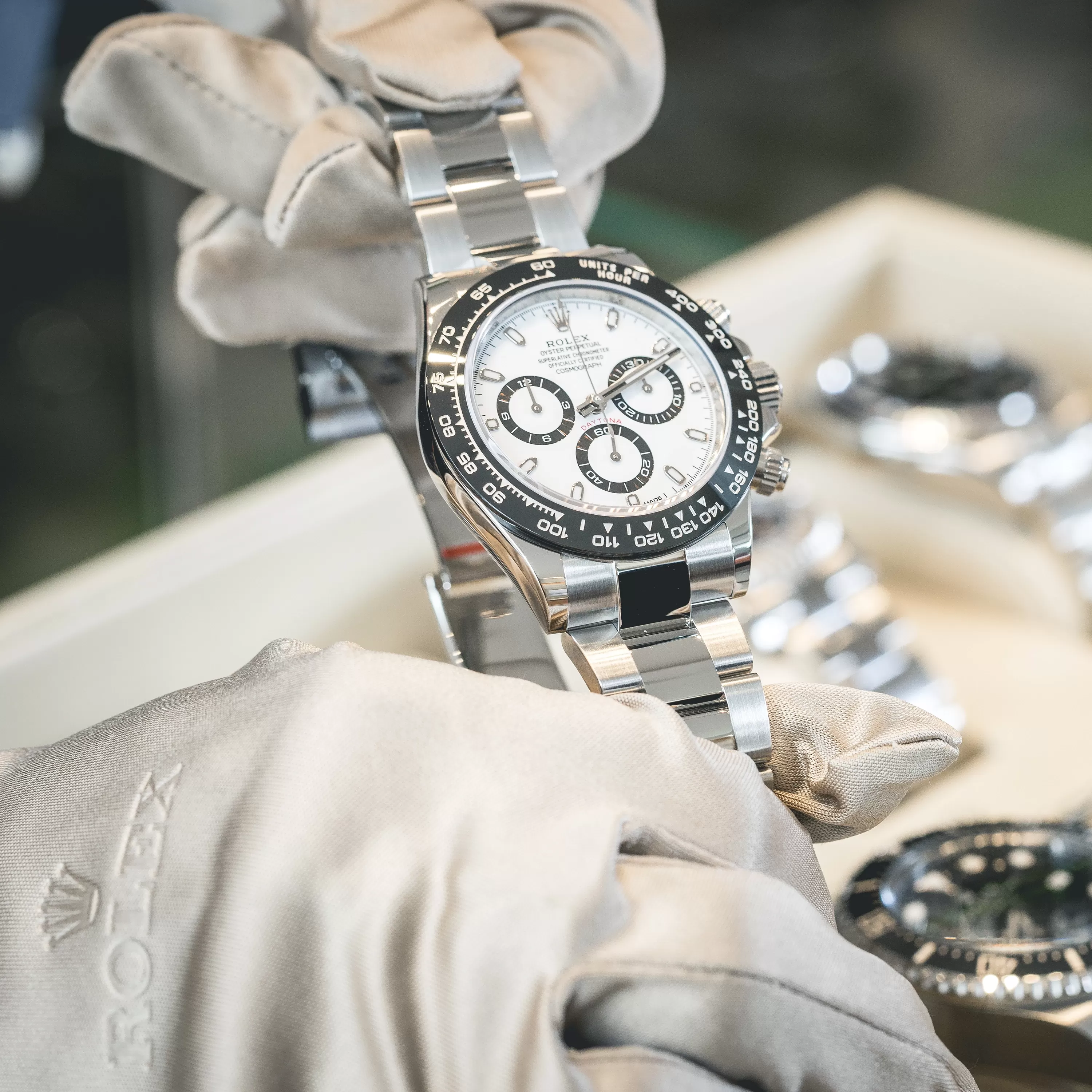 Close up of Rolex Daytona