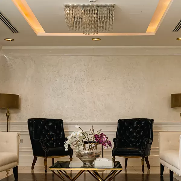 Luxury interior of The Elixir Clinic, Dubai