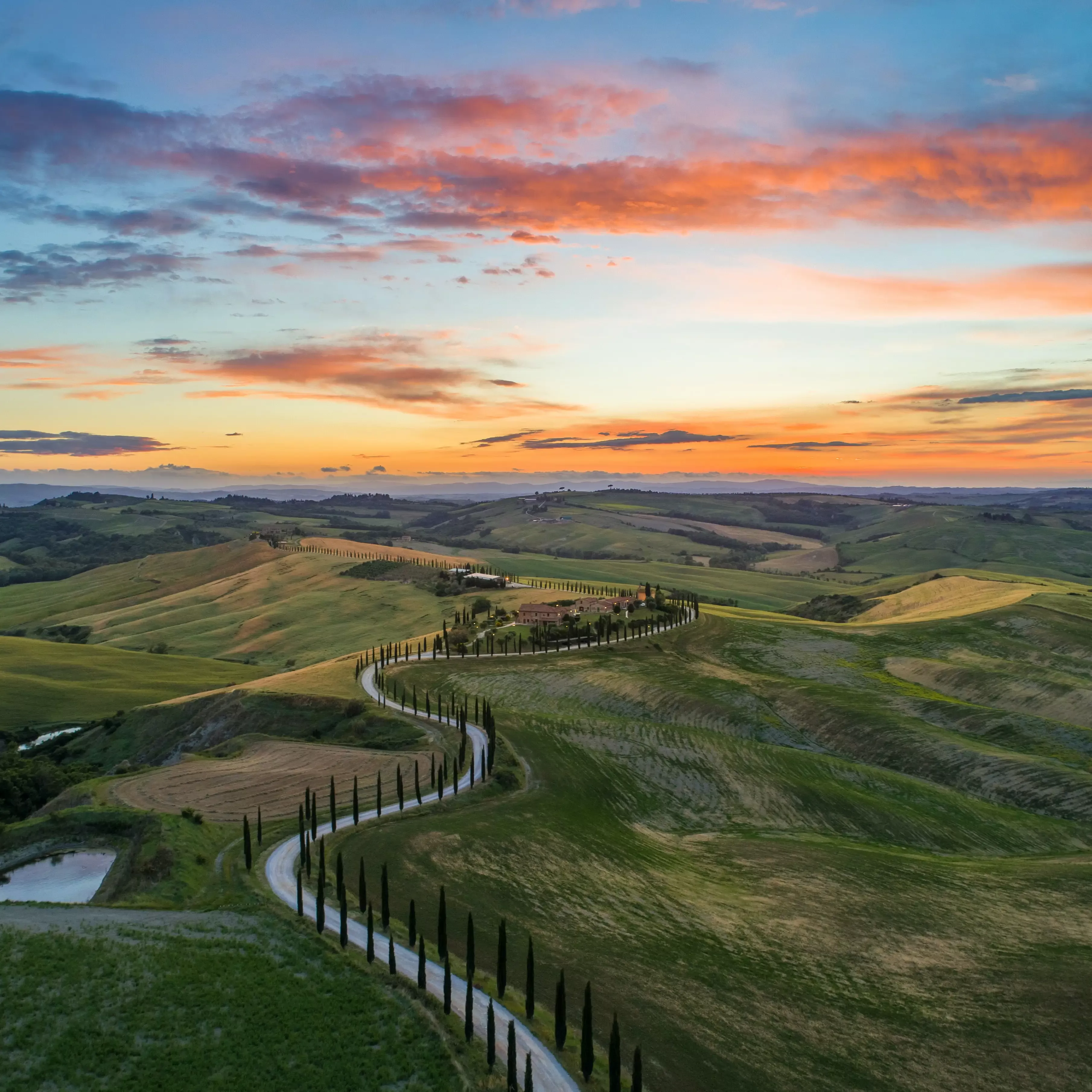 View on landscape in Tuscany