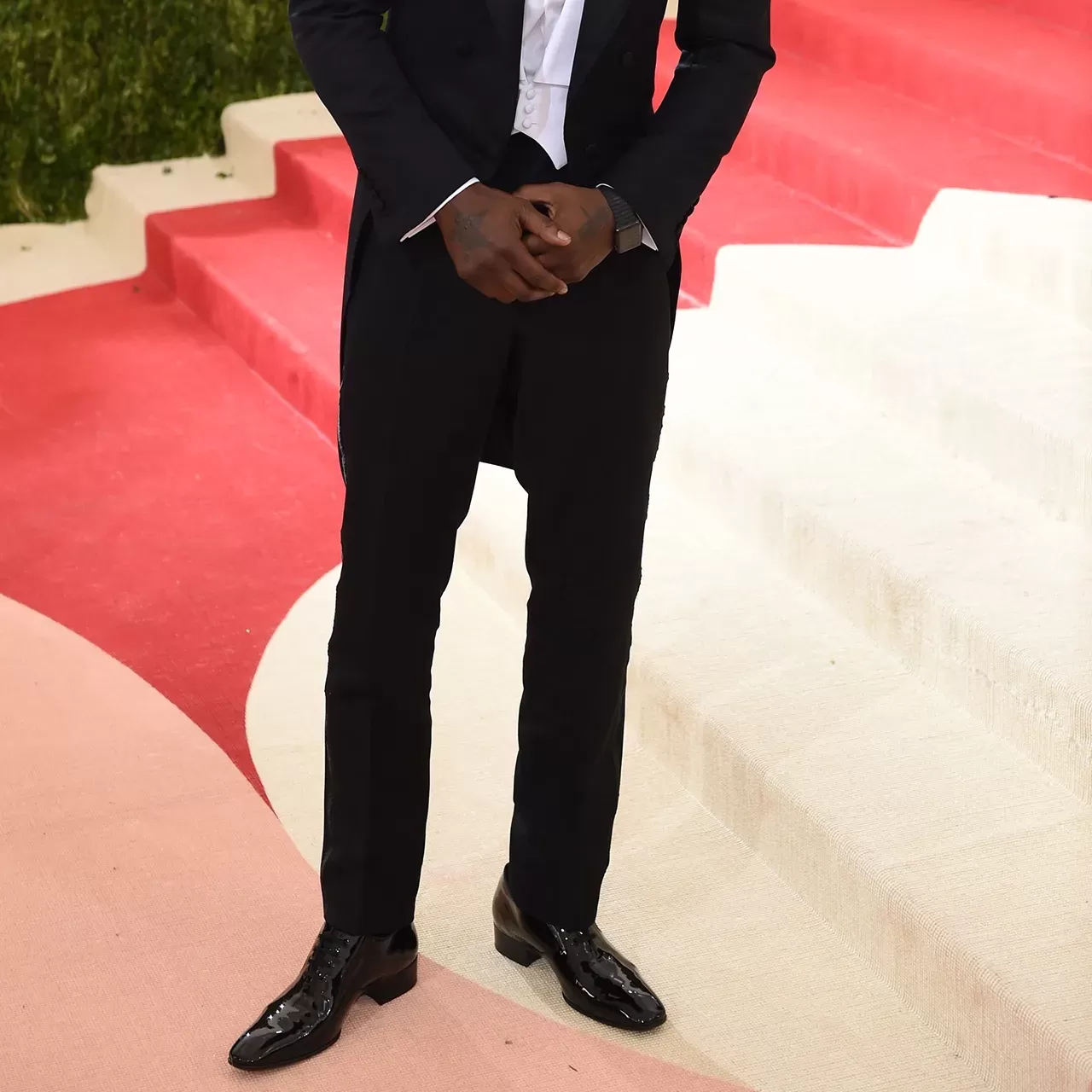 Ncuti Gatwa wearing white tie at the Met Gala